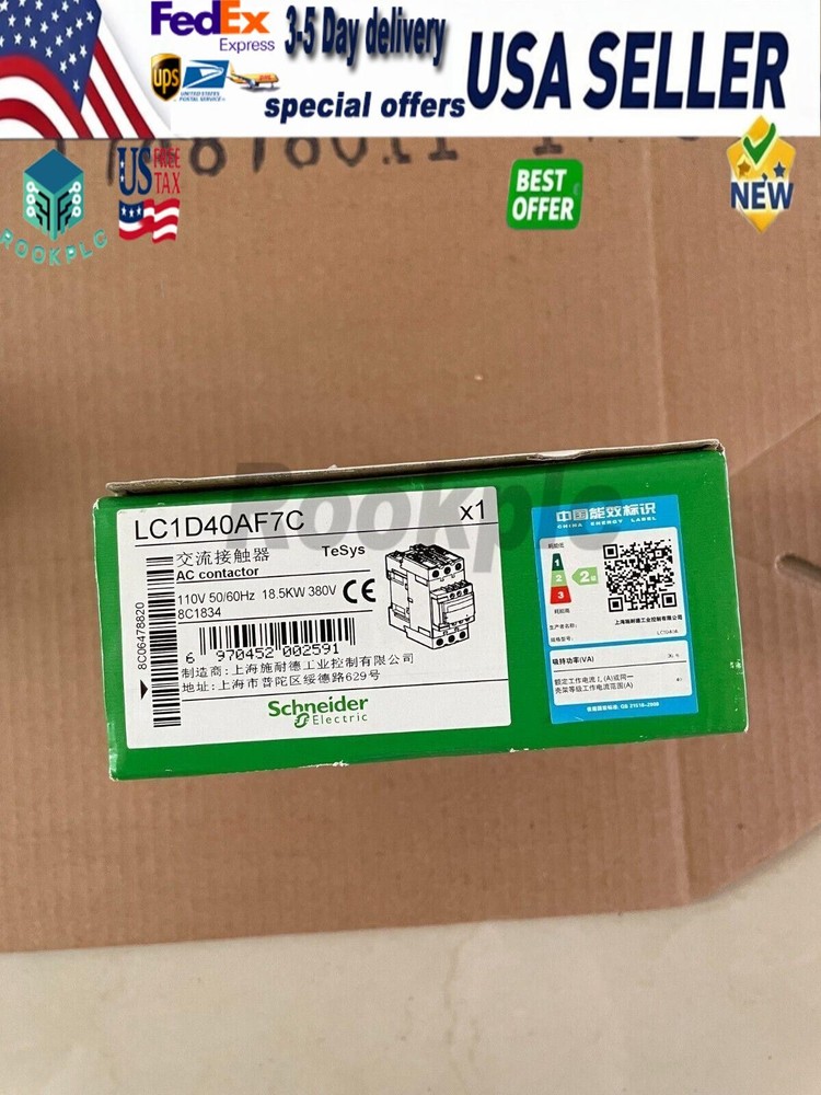 Schneider Electric Lc1D40Af7C Lc1D40Af7 Contactor 110V Fast Free Shipping!