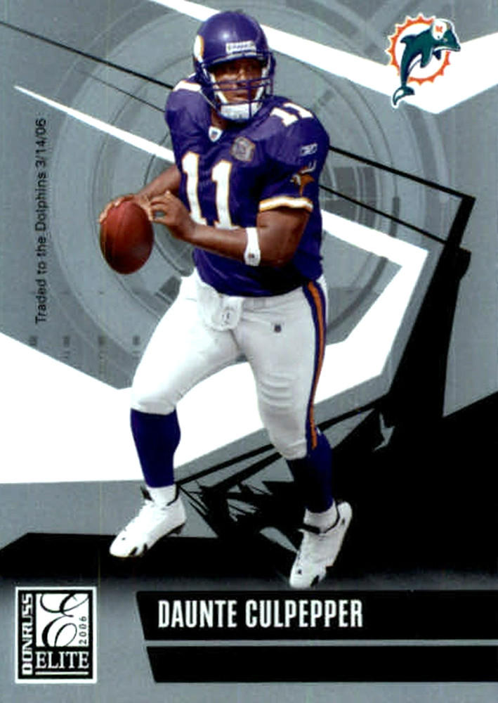 2006 Donruss Elite #55 Daunte Culpepper Minnesota Vikings Miami Dolphins