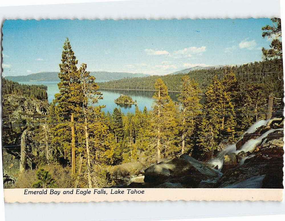 Postcard Emerald Bay and Eagle Falls Lake Tahoe USA