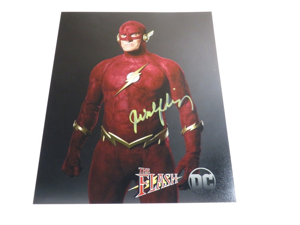 Signed John Wesley Shipp The Flash CW Show 90s Series Color 8x10 Photo F4
