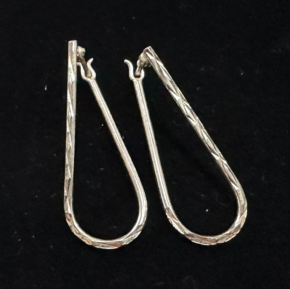 Vintage Hoop Earrings MARKED IBB 925 Sterling Silver Jewelry Lot H