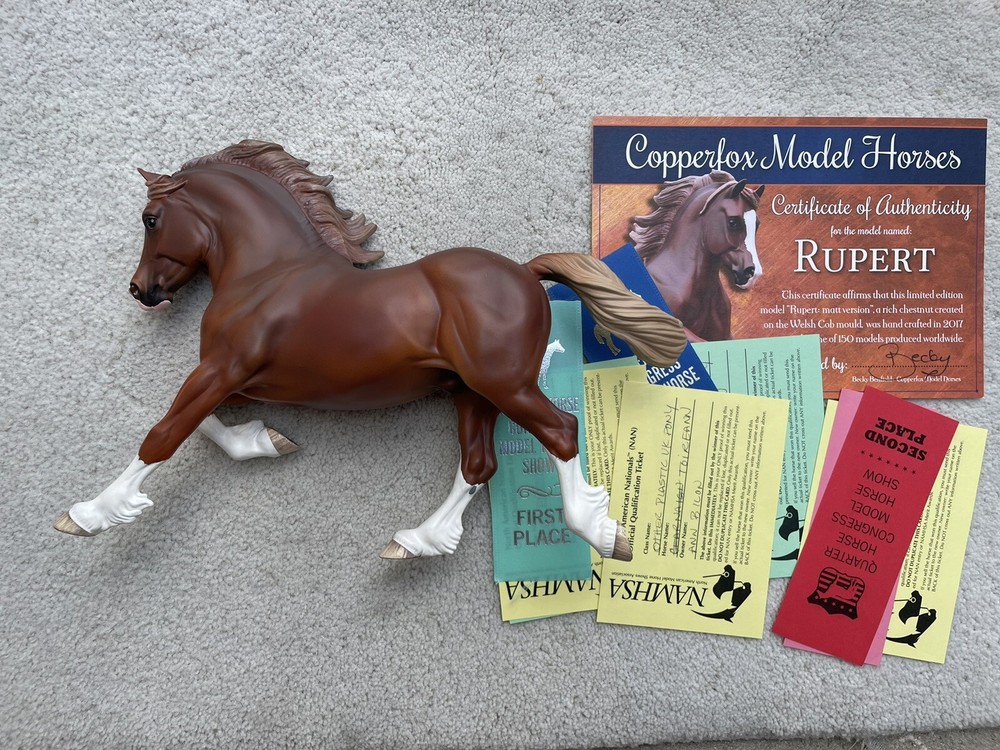 RARE Copperfox Model Horse Chestnut Welsh Cob “Rupert” Celtic Warrior LSQ Matte