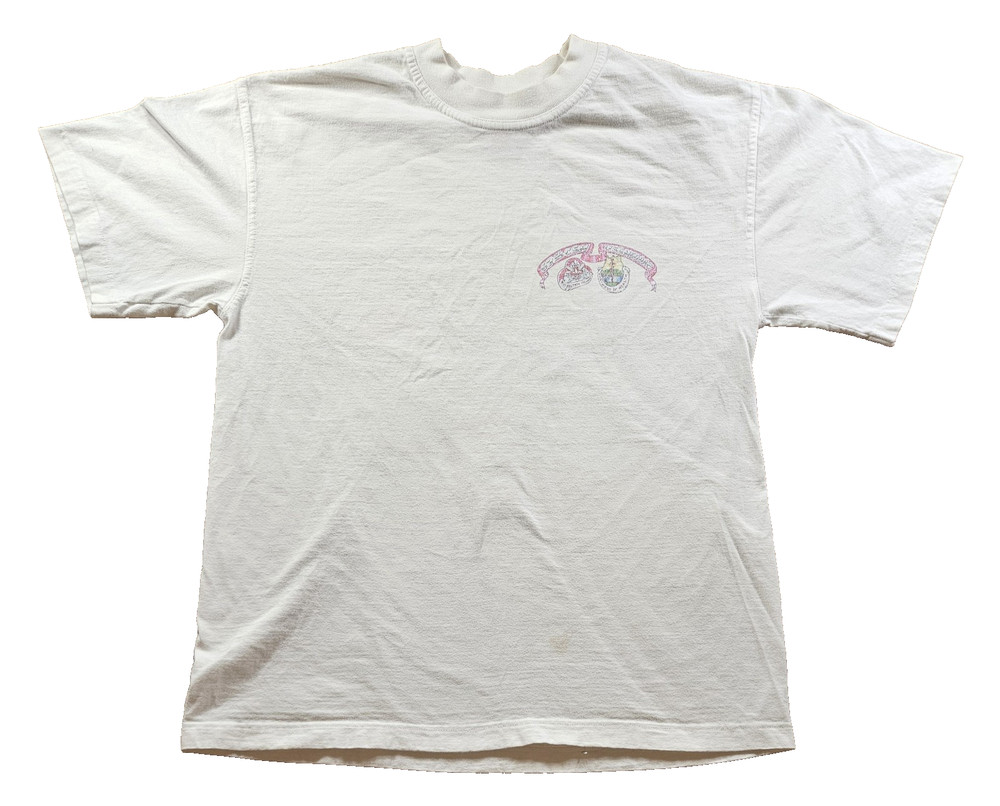 VINTAGE Hawaii Double-sided White Graphic T-Shirt Y2K Hawaii Hanes Size Large
