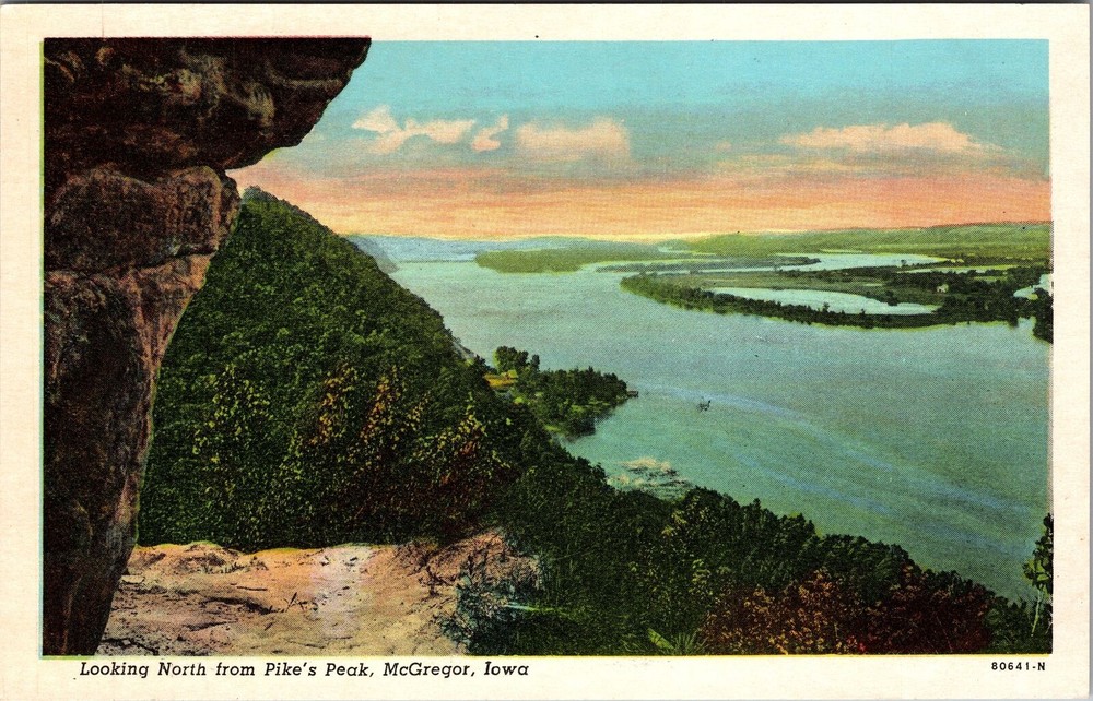 McGregor IA-Iowa, Aerial View Pike's Peak, Vintage Postcard