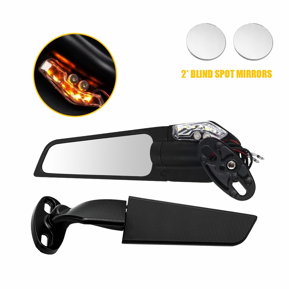For Suzuki GSXR 750 Side Mirror Rearview Wind Wing Mirror Blind Spot Mirror M