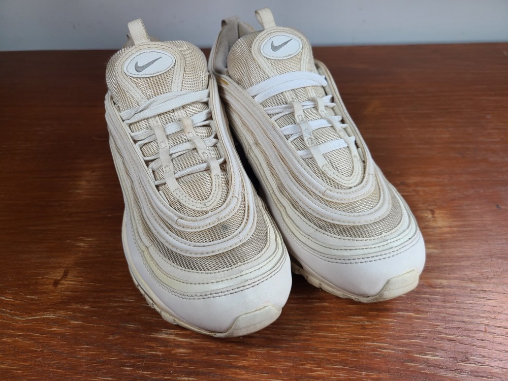 Nike Air Max 97 Triple White Wolf Gray Night Reflective Mens Size 8 (921826-101)