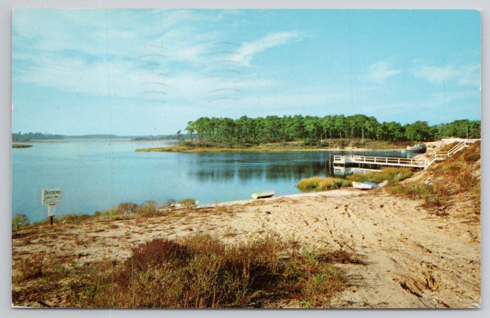 Bass River Cape Cod MA Postcard - South Dennis to Yarmouth View 1957