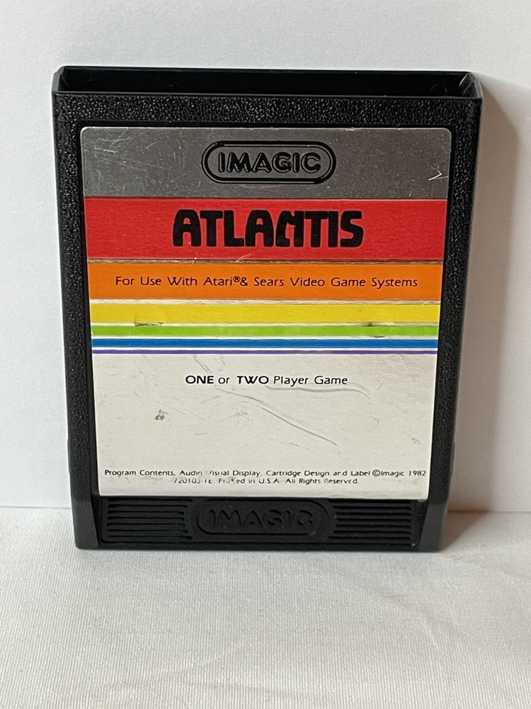 Atlantis (Atari 2600, 1981) Imagic Authentic Cartridge Only Cleaned Tested