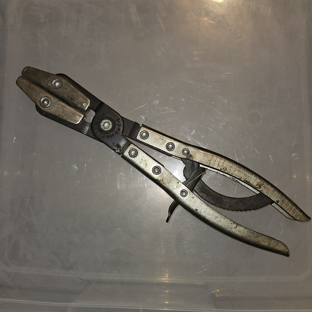 VINTAGE KD TOOLS No 145 RATCHETING RADIATOR HOSE PINCH OFF PLIERS CLAMP USA