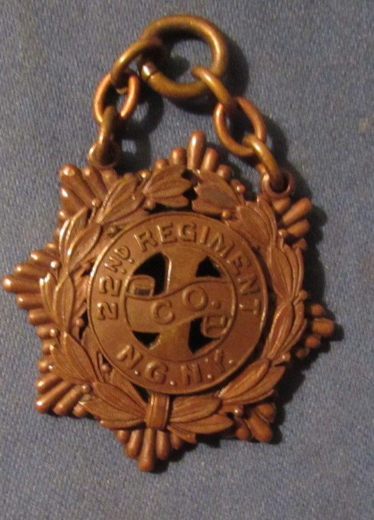 Vintage 22Nd Regiment New York State National Guard Medal ( Date Unknown )
