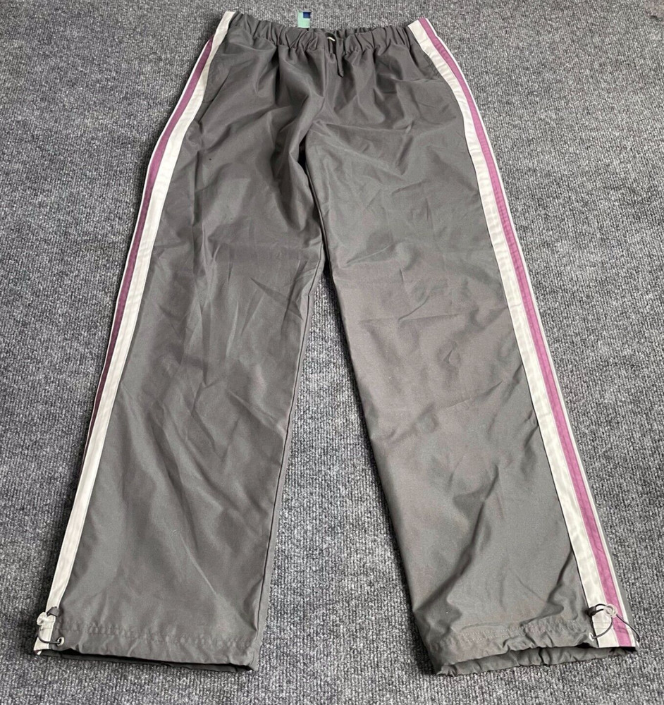 SJB Pants Petite Small Gray White Purple  Active Drawstring Polyester Adult