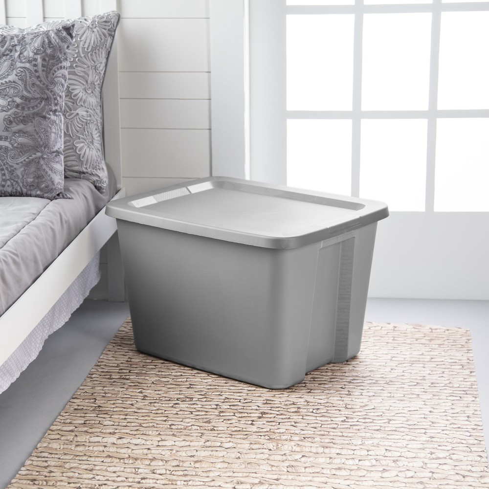 Sterilite 18 Gallon Gray Storage Bin 4-Pack