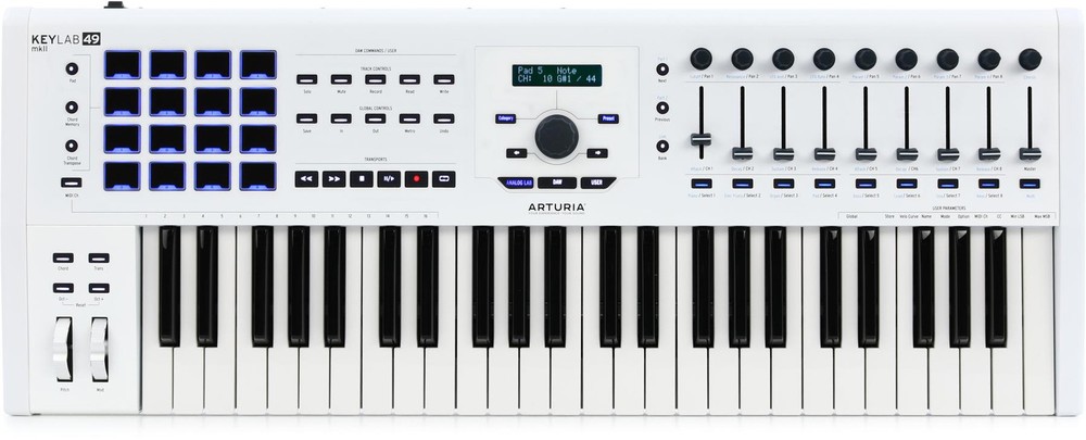 Arturia KeyLab 49 MkII 49-Key MIDI Keyboard Controller in White