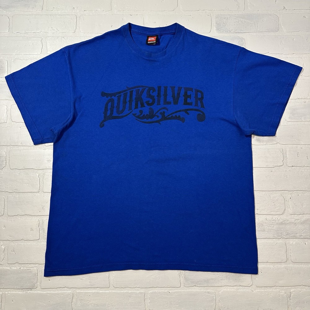 Vintage Y2K Quicksilver T Shirt Mens XL Blue Surf Skater