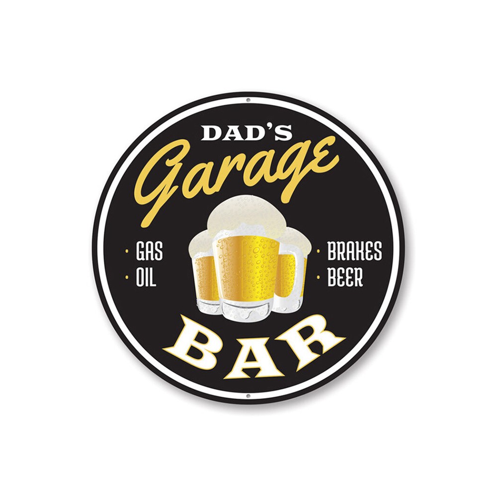 Gas, Oil, Brakes and Beer Garage Bar Sign, Beer Aluminum Sign