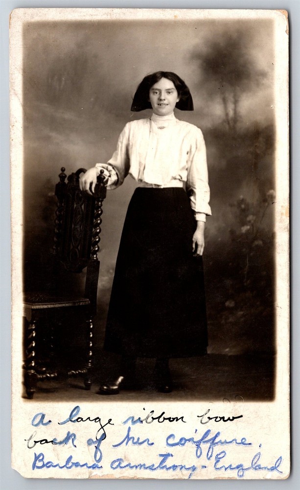 RPPC Barbara Armstrong Coiffure Studio Pose UK C1930s Real Photo Postcard AB18