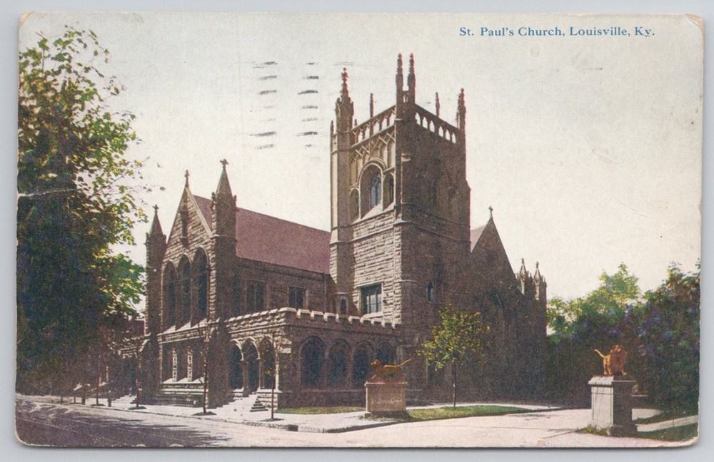 St. Paul's Church Louisville KY Postcard 1910 Divided Back
