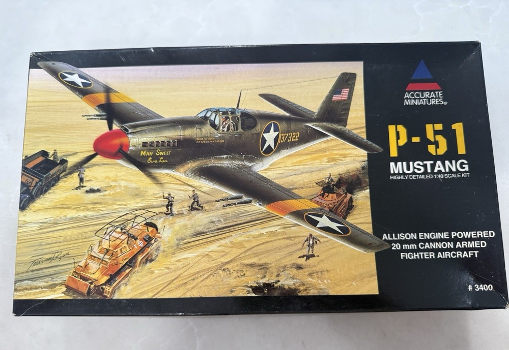 Accurate Miniatures P-51 Mustang Highly Detailed 1:48 - FREE SHIPPING-image