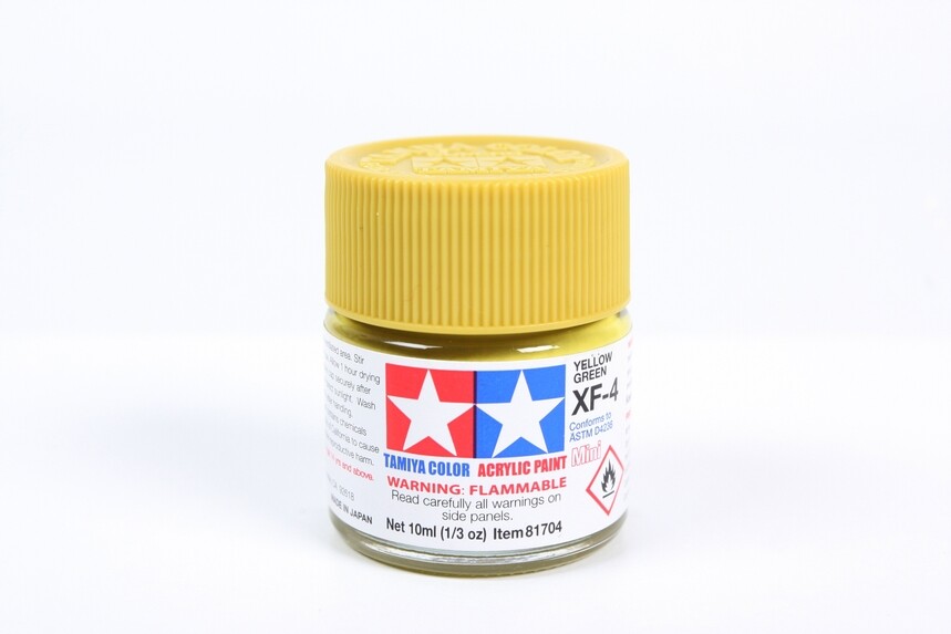 Tamiya USA Acrylic Mini XF4 Yellow Green TAM81704