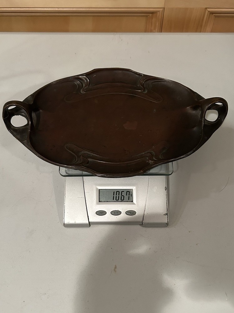 Antique Bronze Art Nouveau Tray ( About 30cm in Length) US or French Made?
