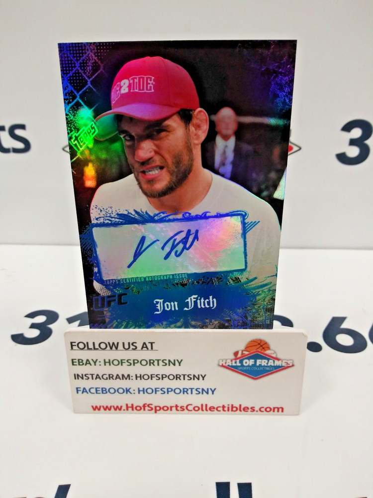2010 Topps Ufc Main Event Jon Fitch Auto Blue #78