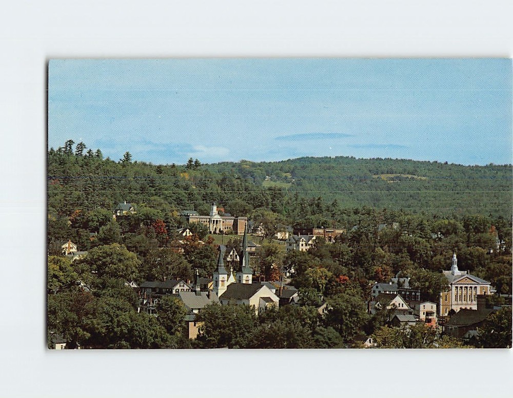 Postcard Aerial View of Picturesque Littleton New Hampshire USA North America