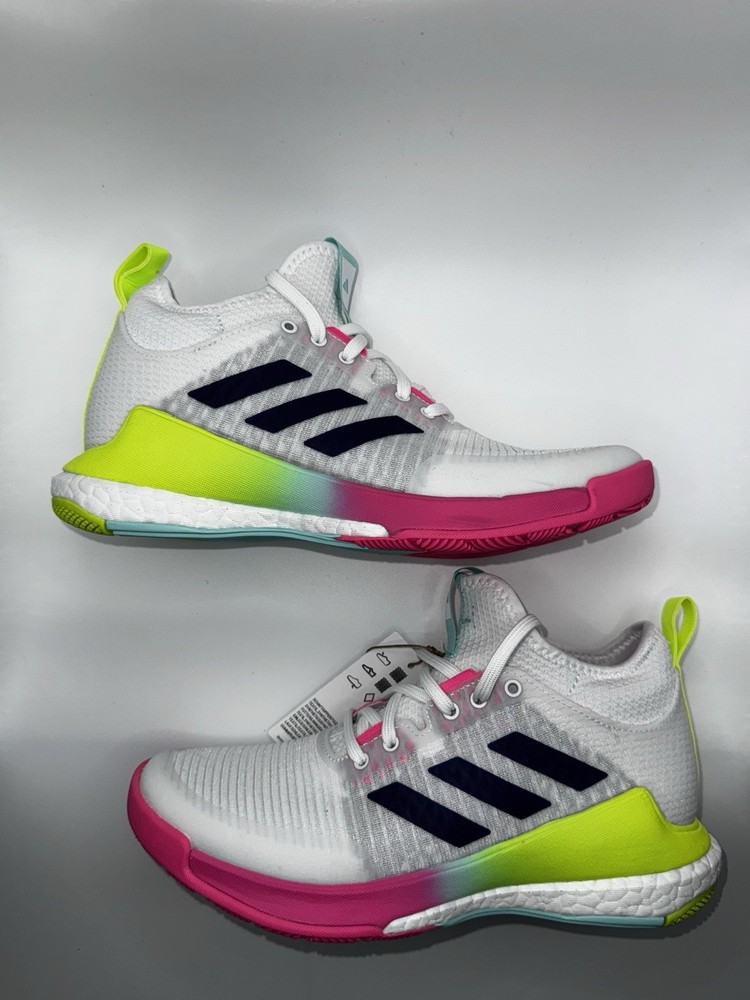 Adidas Women’s Crazyflight Mid Volleyball Shoes White Pink NEW HP3337 Pick Size