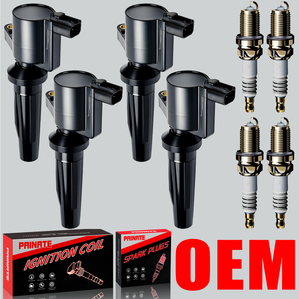 Ford Fusion Escape 4X OEM Ignition Coil & Iridium Spark Plug Kit FD505