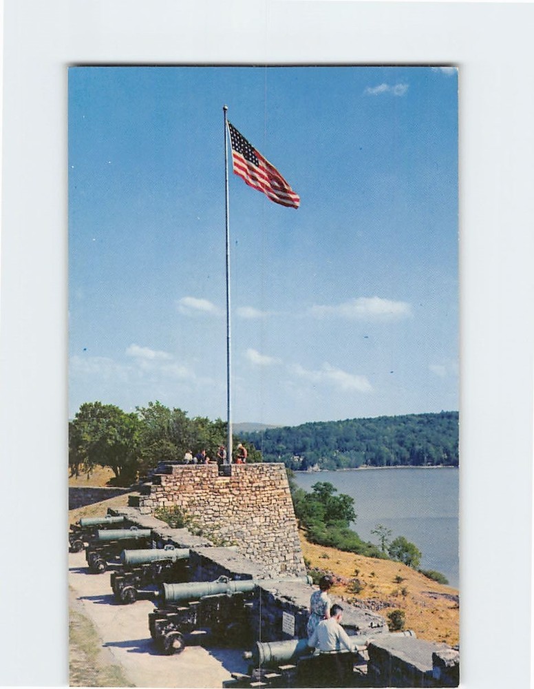 Postcard Main Flag Bastion and South Wall Fort Ticonderoga New York USA