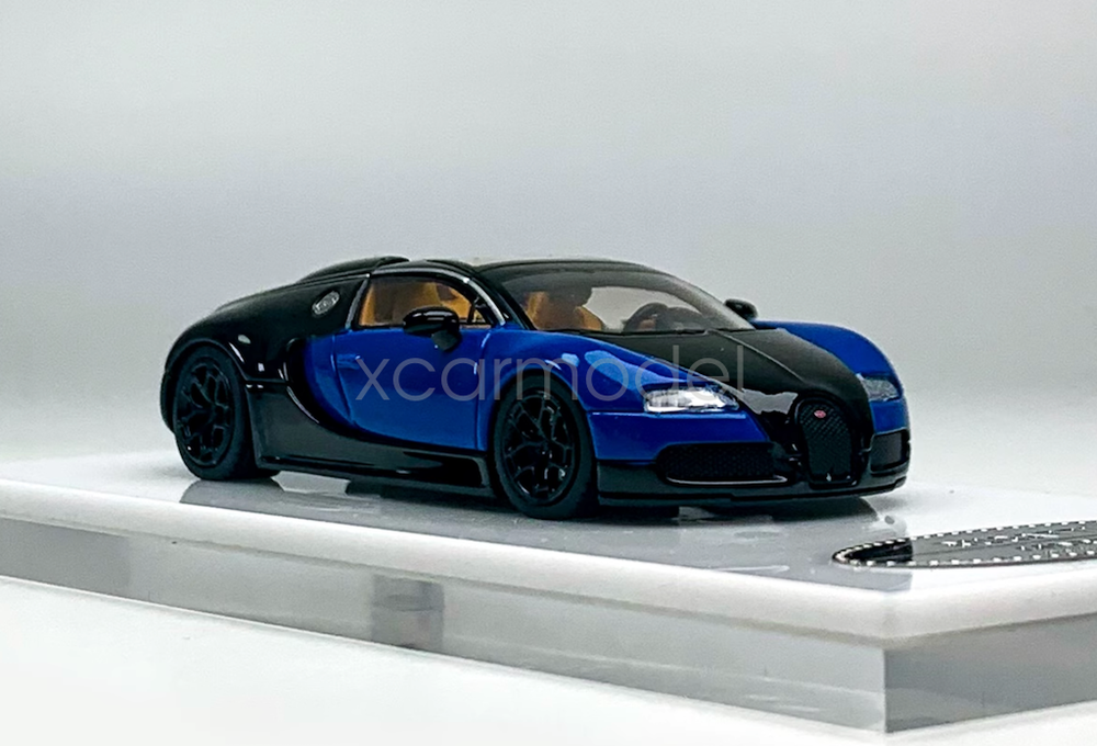 Mortal 1:64 Scale Blue Black Veyron SS Racing Sports Car Model Diecast Metal