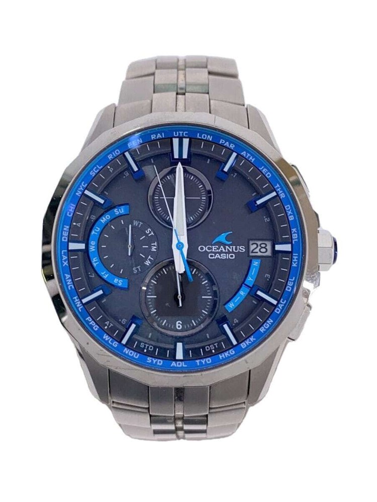 CASIO OCEANUS Solar Watch Analog Titanium Black Silver Titanium OCW S3000