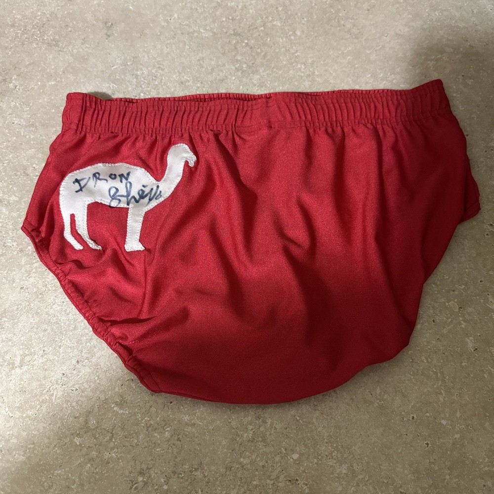 WWE WWF Iron Sheik Autographed Replica Wrestling Tights Uncertified