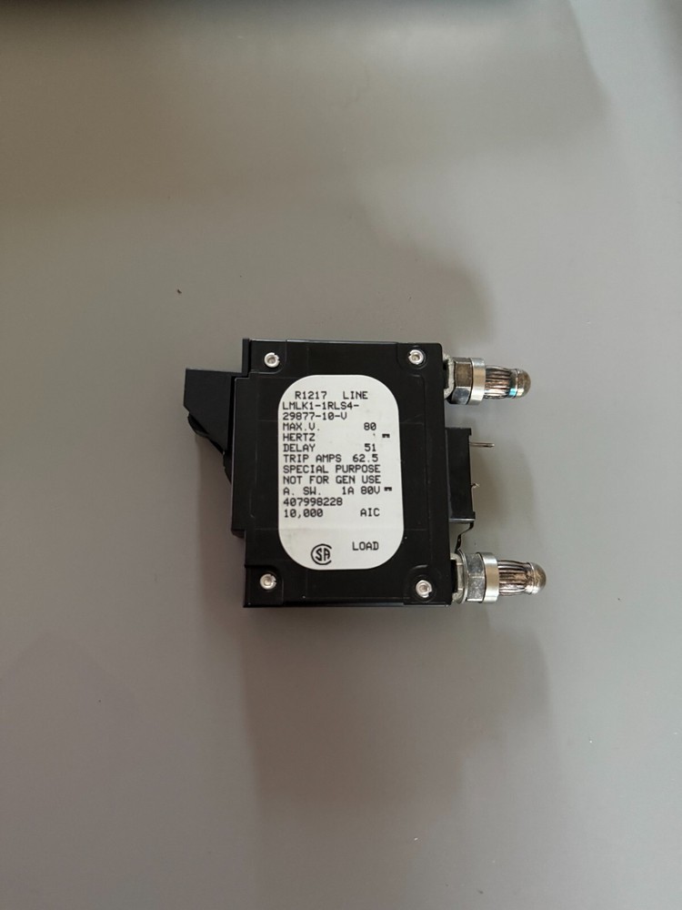 Airpax LMLK1-1RLS4-29877-10-V Breaker 50 Amp Bullet Style 407998228