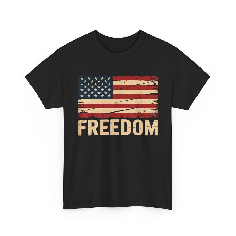 Freedom Patriotic American Flag Women Men T-Shirt