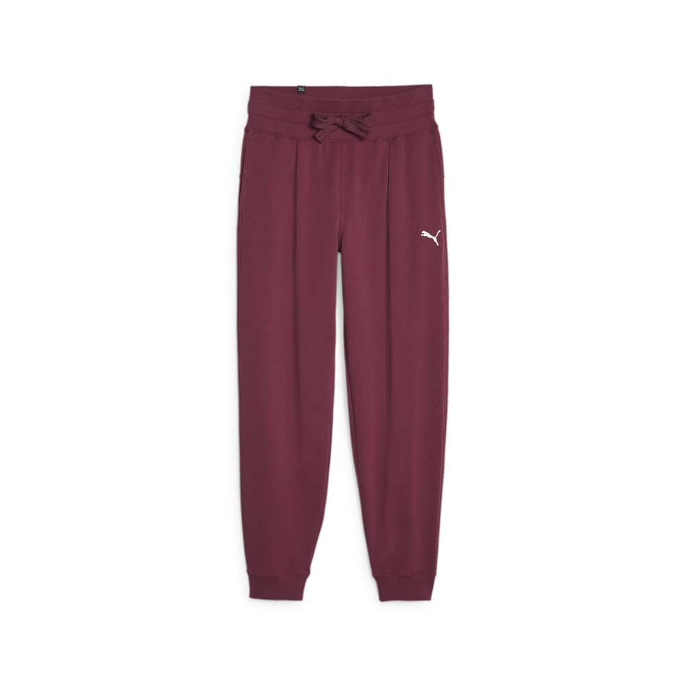 PUMA Womens High Waisted Drawstring Sweatpants Red Athletic Casual Pants Size 6