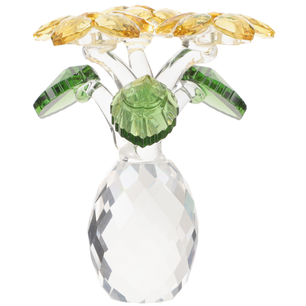 Crystal Paperweight Micro Landscape Ornament Flower Statue Ornament