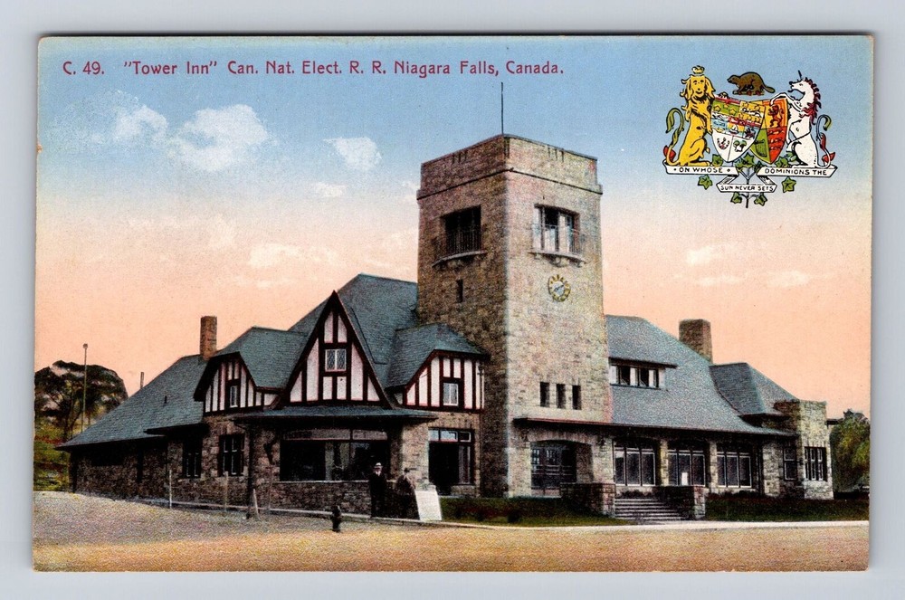 Niagara Falls Ontario-Canada, Tower Inn, Antique Vintage Souvenir Postcard
