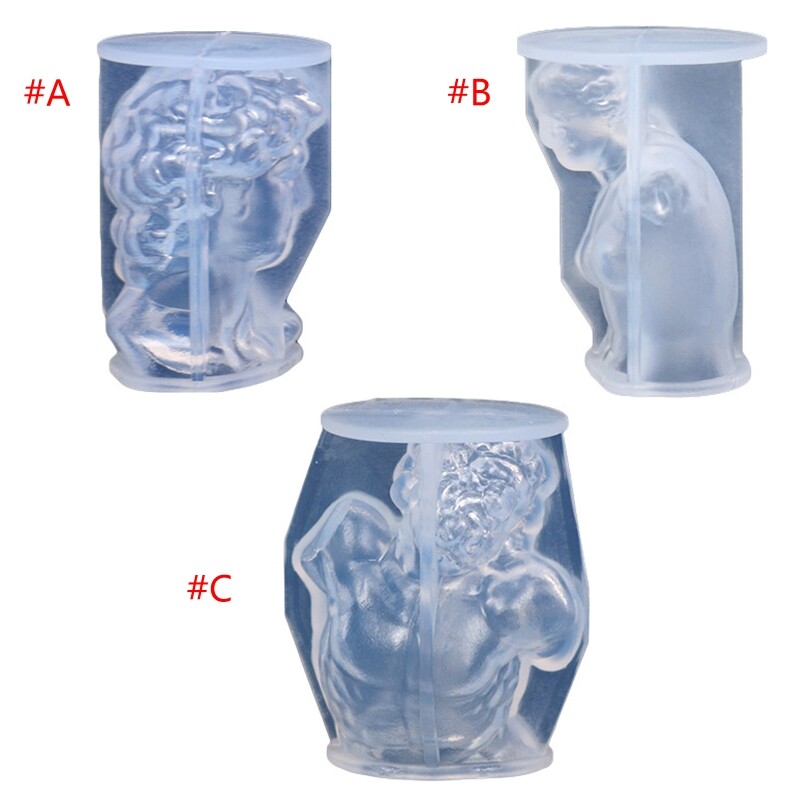 Sculpture-shape Silicone Mold Reusable Clay Craft Mold for Epoxy Resin Casting