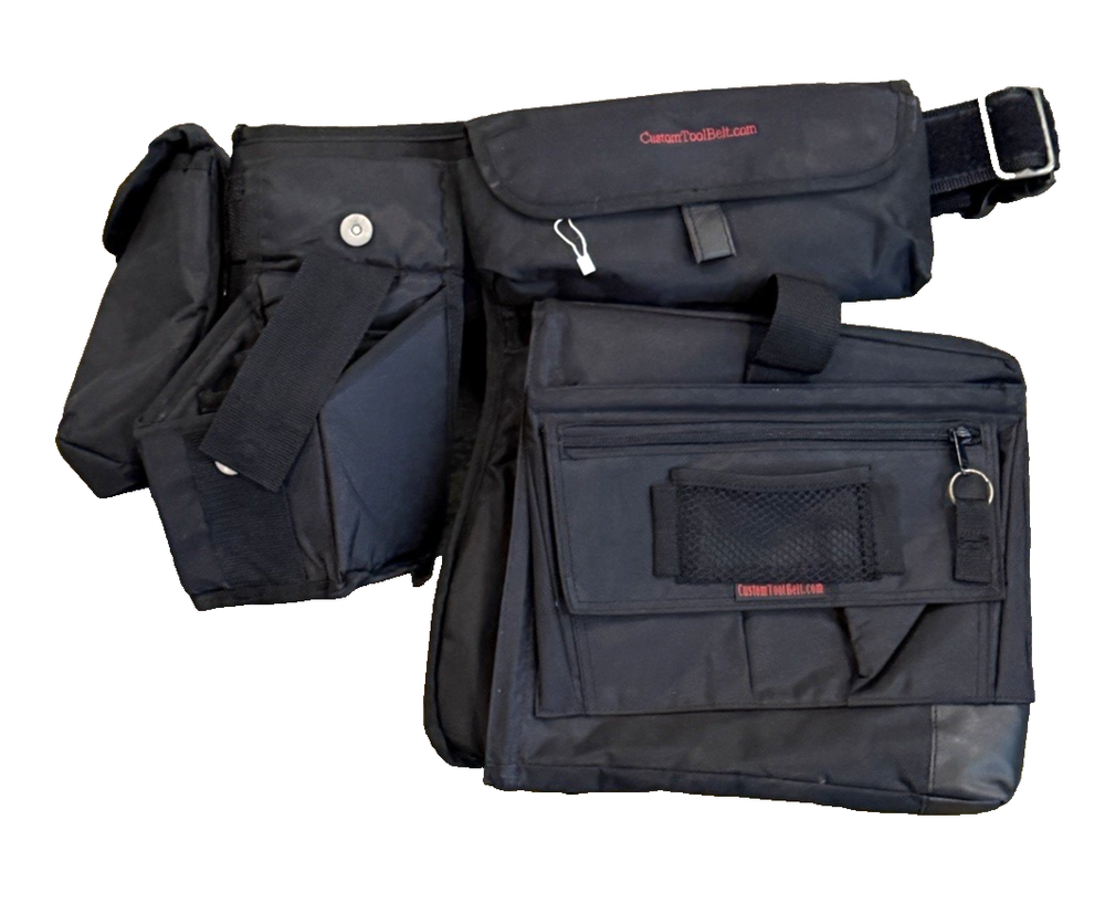 CustomToolBelt Four Piece Bundle Tool Bag Belt Pouches Set Nylon Snaps Retired