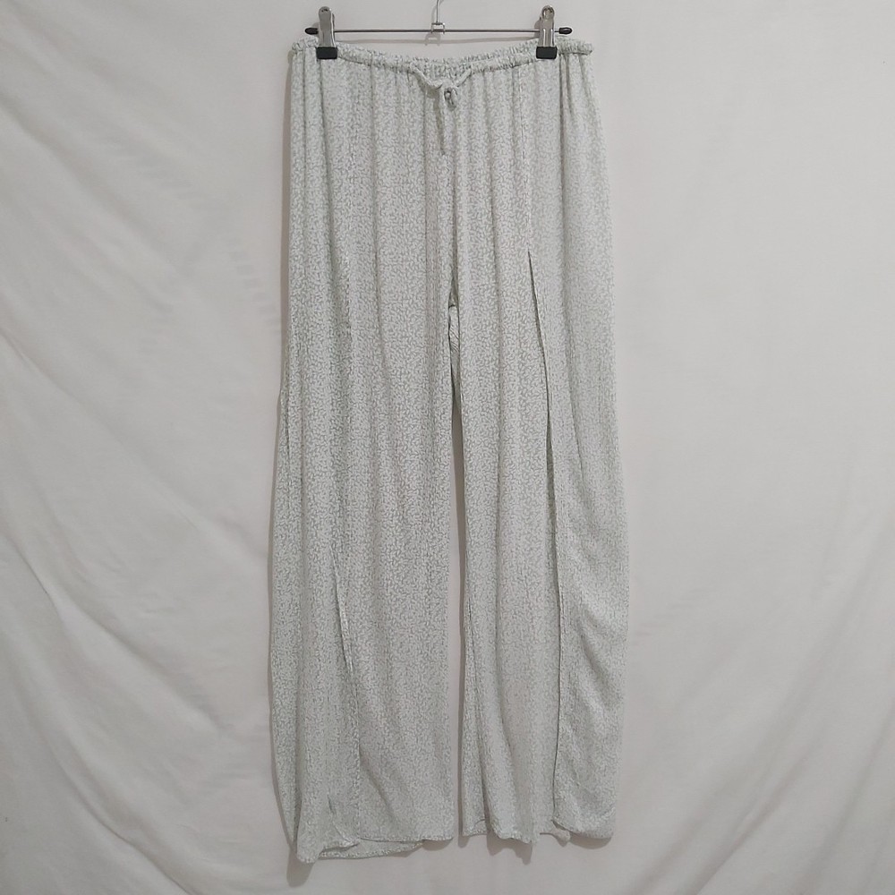 Billabong Size 8 Green Floral Beach Pants with Elastic Waist & Drawstring