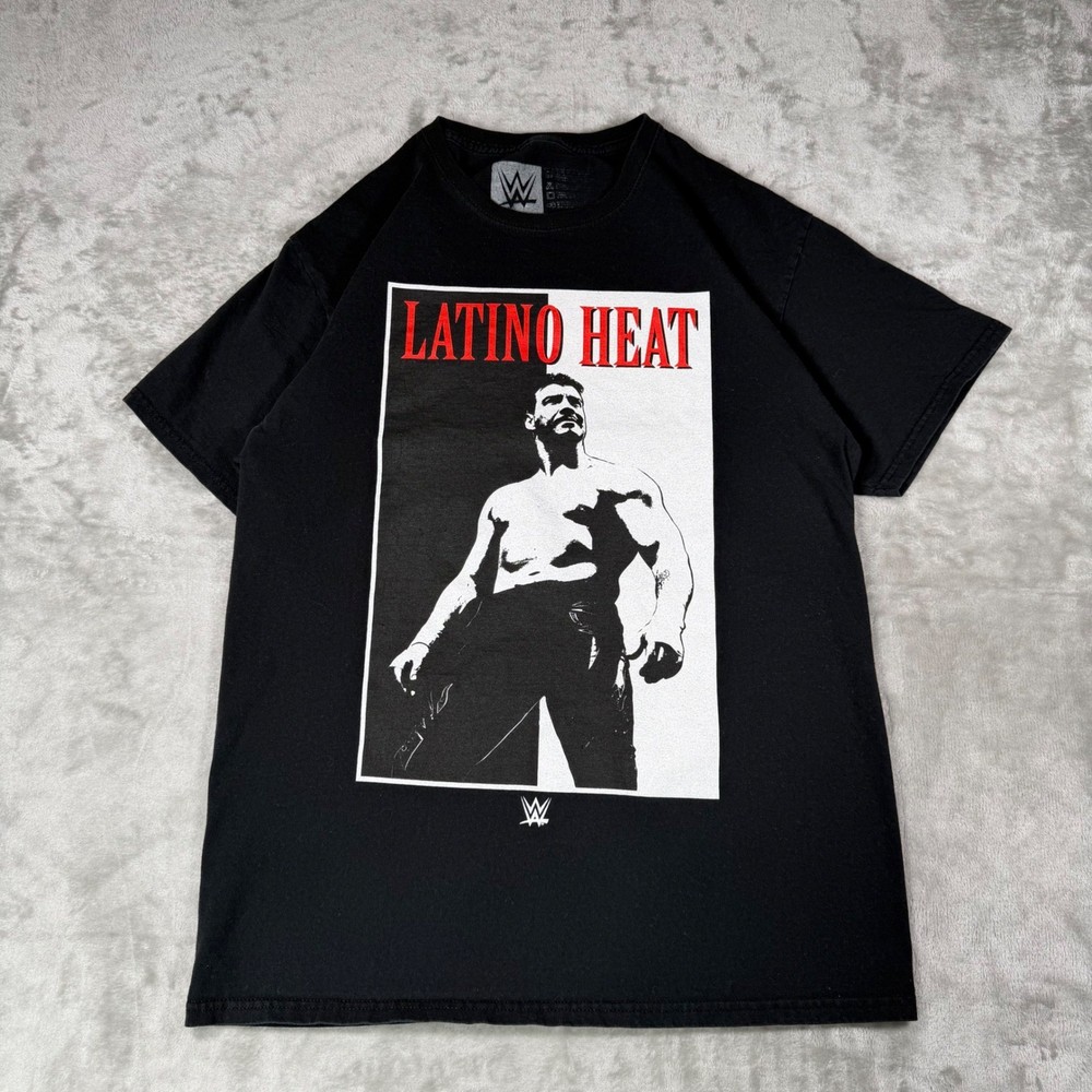 WWE Eddie Guerrero Latino Heat T Shirt Men Large Black Graphic Wrestling Tee