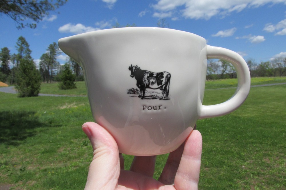 Rae Dunn Pour Cow Creamer Pitcher Farmhouse Decor White Ceramic