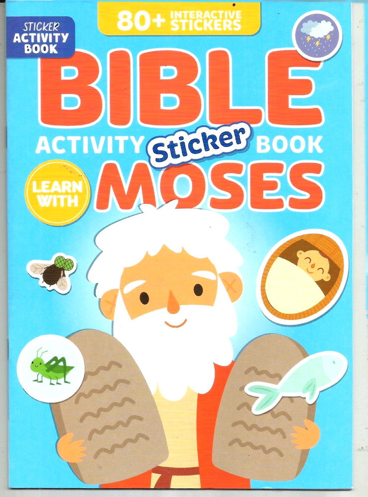 Bible Activity Moses - Sticker Book Over 80 Stickers) ''FREE SHIPPING''