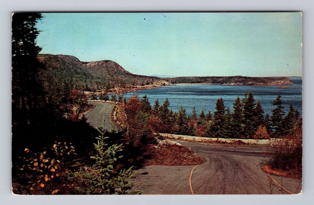Acadia National Park Mt Desert Island Maine Ocean Drive Vintage Postcard-image
