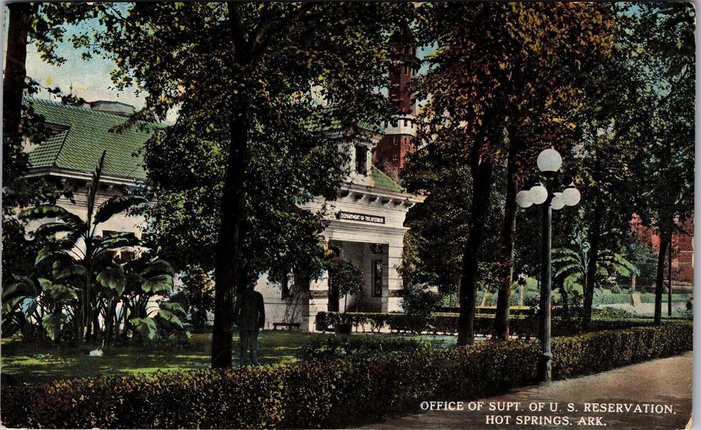 Hot Springs AR-Arkansas, Support Office U.S Reservation, Vintage Postcard