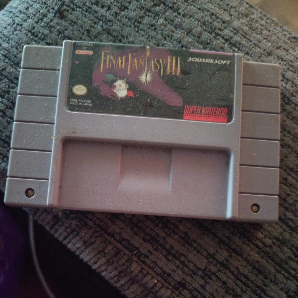 Final Fantasy III 3 SNES Super Nintendo SquareSoft Authentic Tested Cart