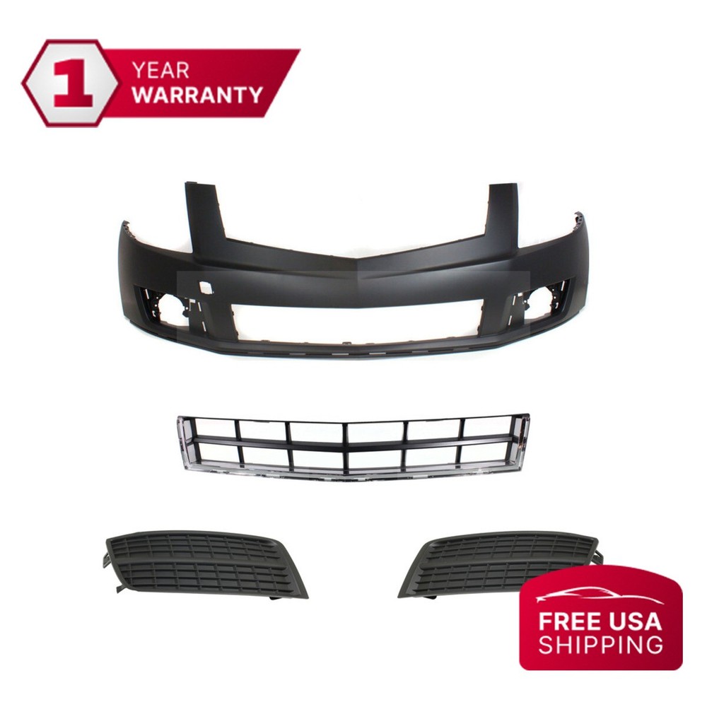 2010-2012 Cadillac SRX Front Bumper Grille & Fog Light Covers