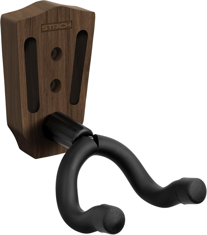 Guitar Wall Mount,Walnut Base Guitar Hanger,U-Shaped Guitar Wall Hanger Mount wi