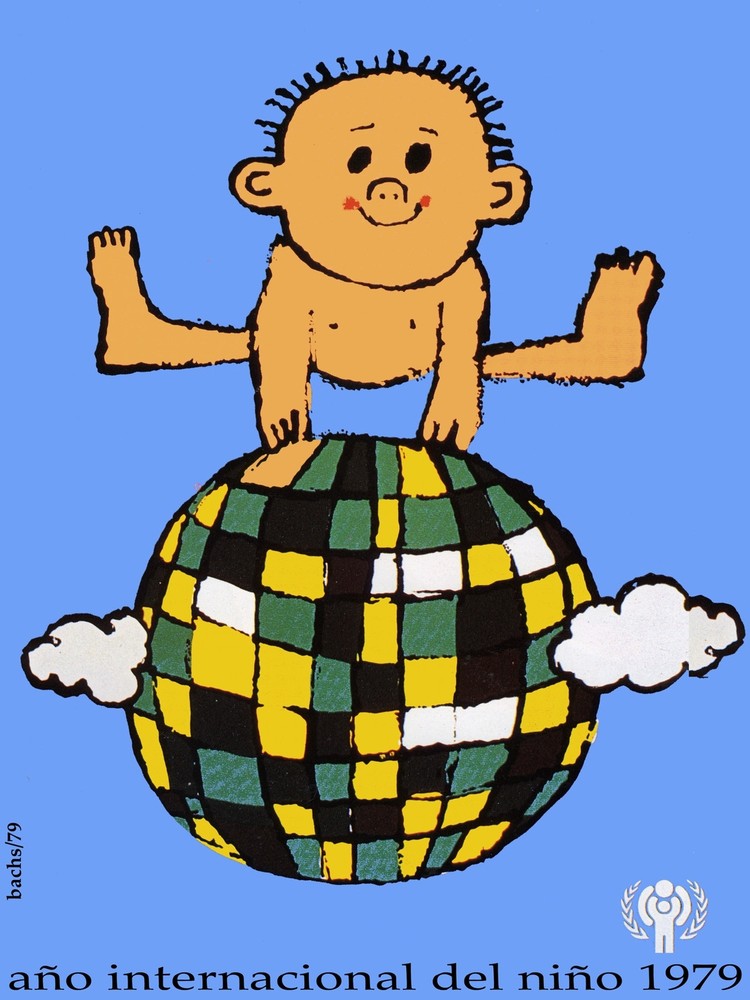 International Child's Year Decor Poster. Graphic Art. Wall Interior Design. 2562