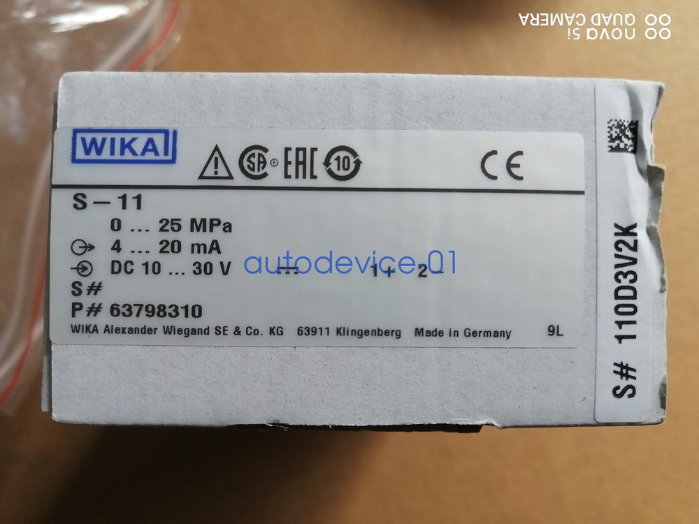 1PCS NEW pressure transmitter S-11 0…25MPa wika DHL/FedEx